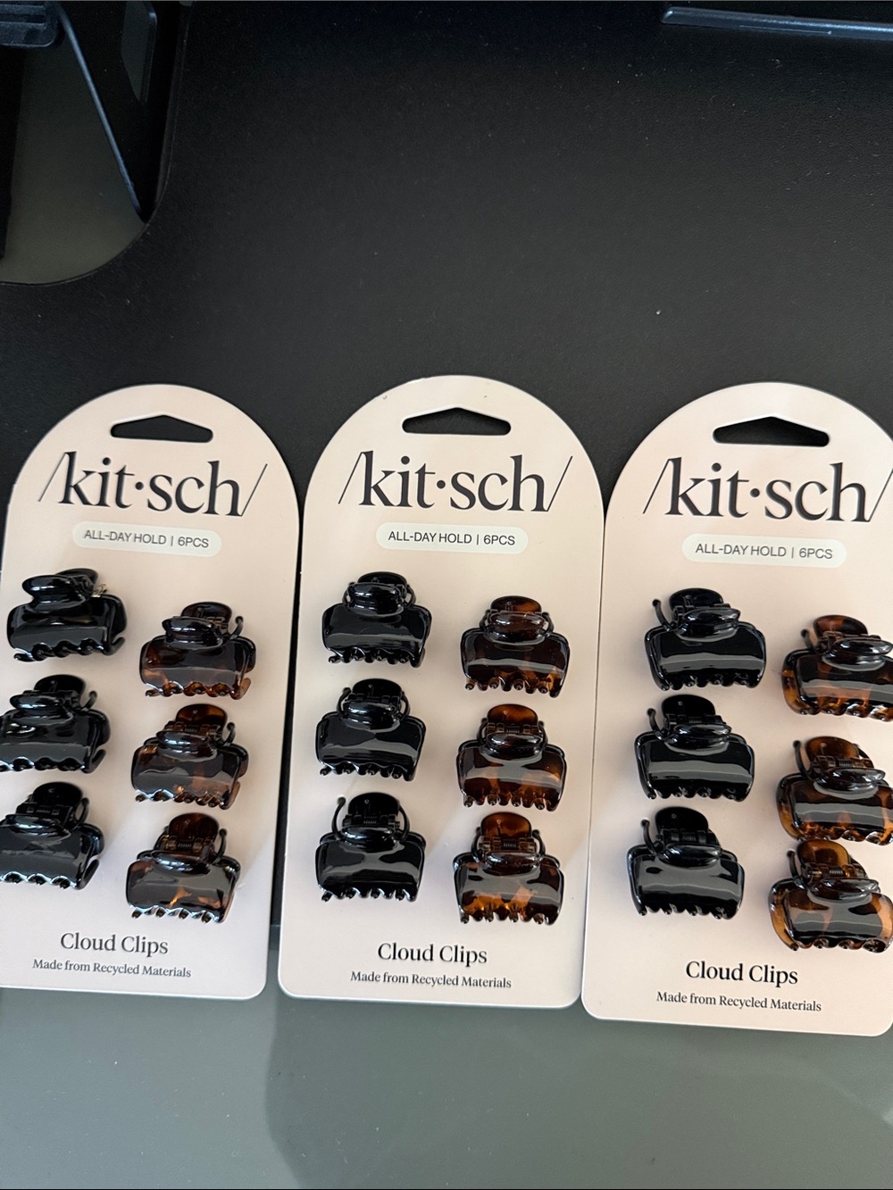 Kitsch Cloud Hair Clips – 18 Black & Tortoiseshell